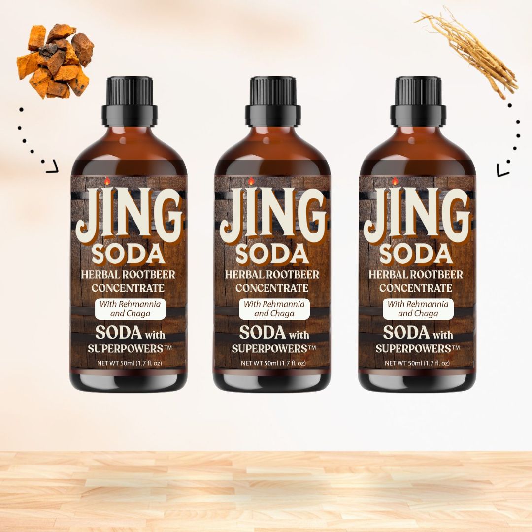 Jing Soda, Root Beer Cream, 50mL (3 Pack)