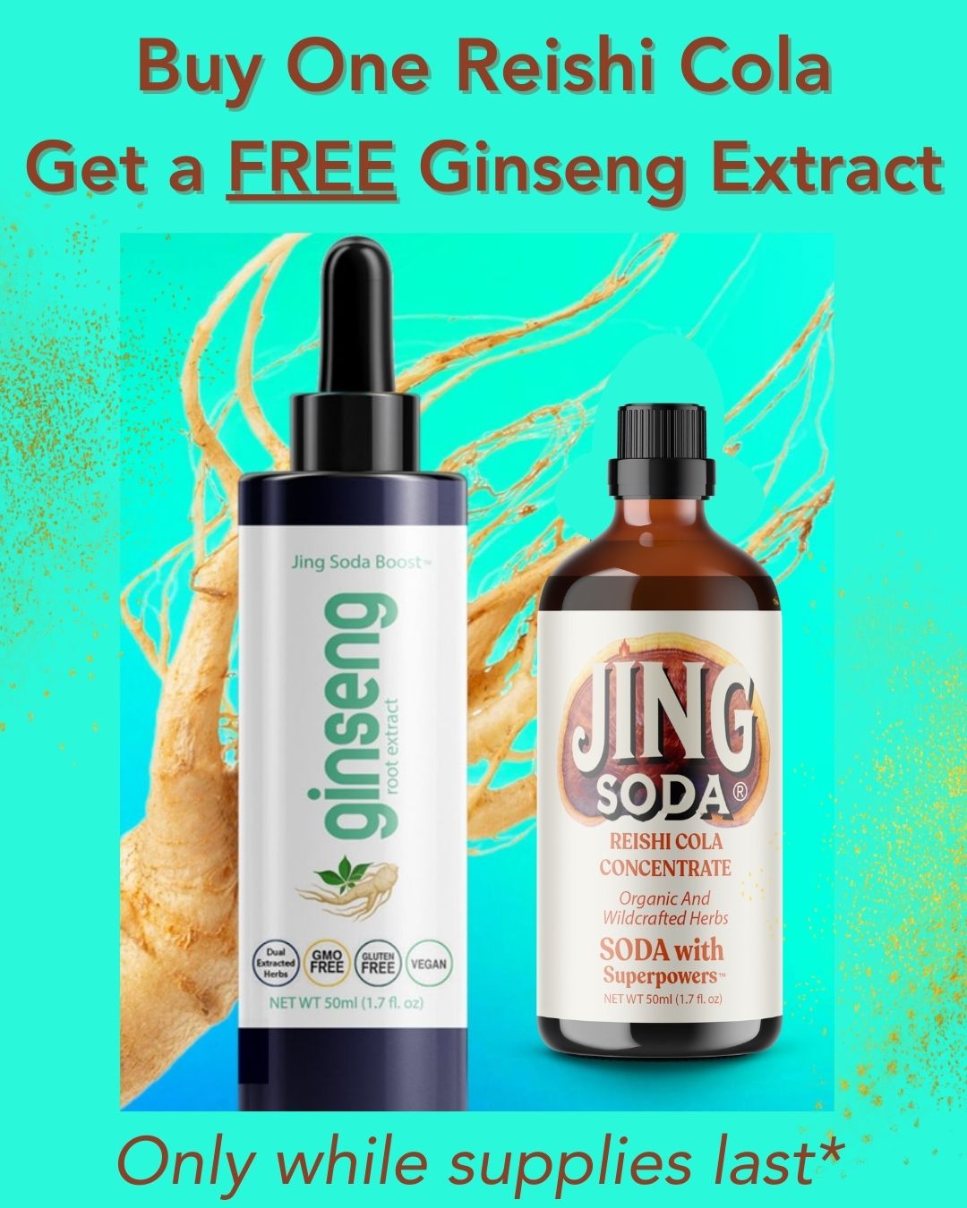Buy One Reishi Cola, Get a FREE Ginseng Extract!