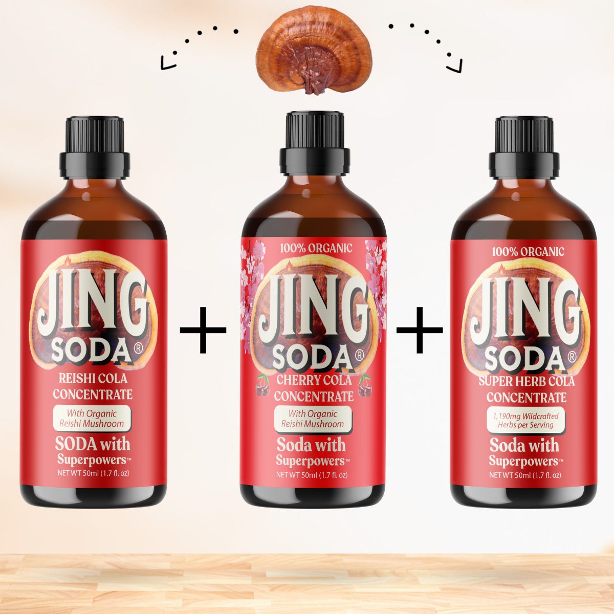 Jing Soda, 3 Cola Variety, 50mL (3 Pack)