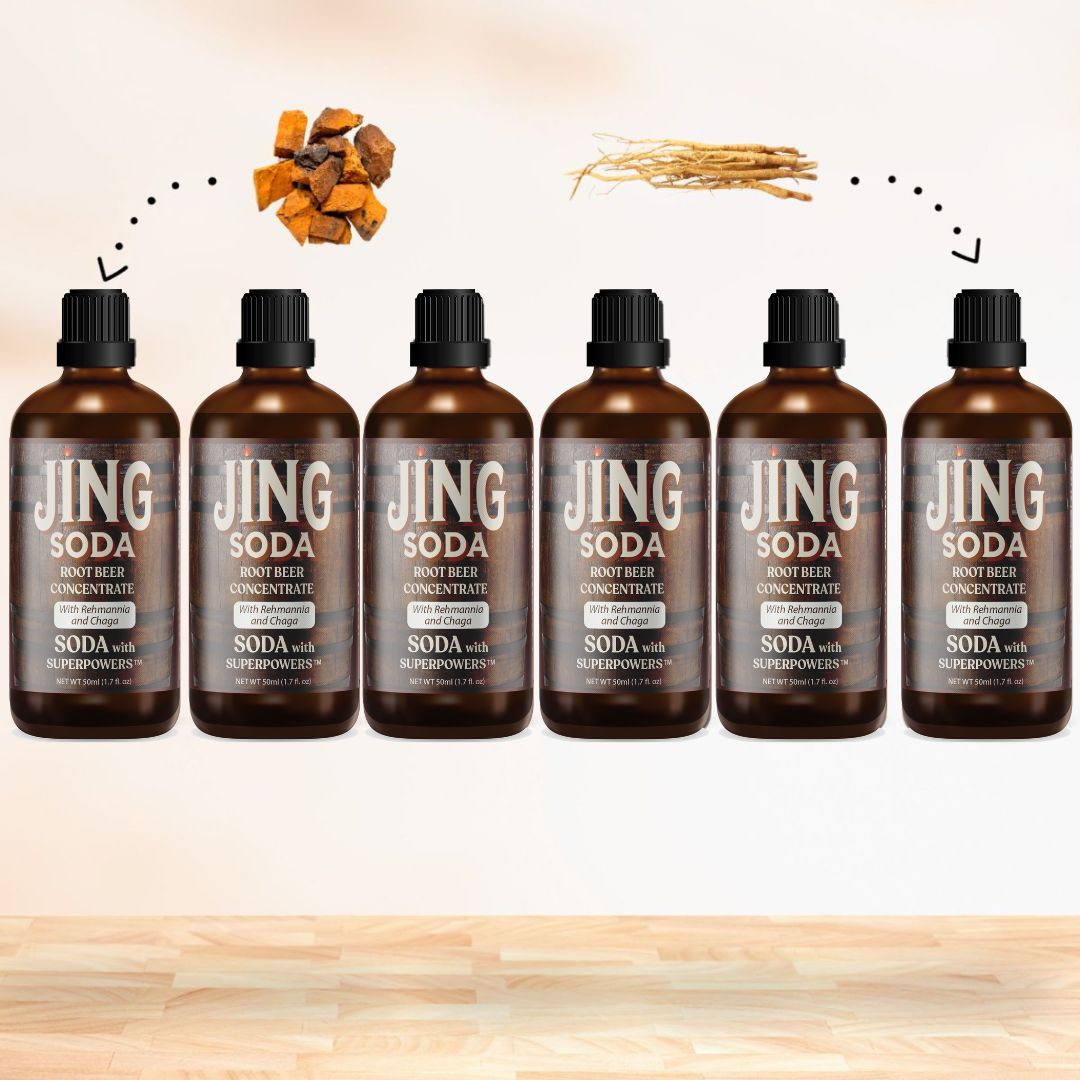 Jing Soda, Root Beer Cream, 50mL (6 Pack)